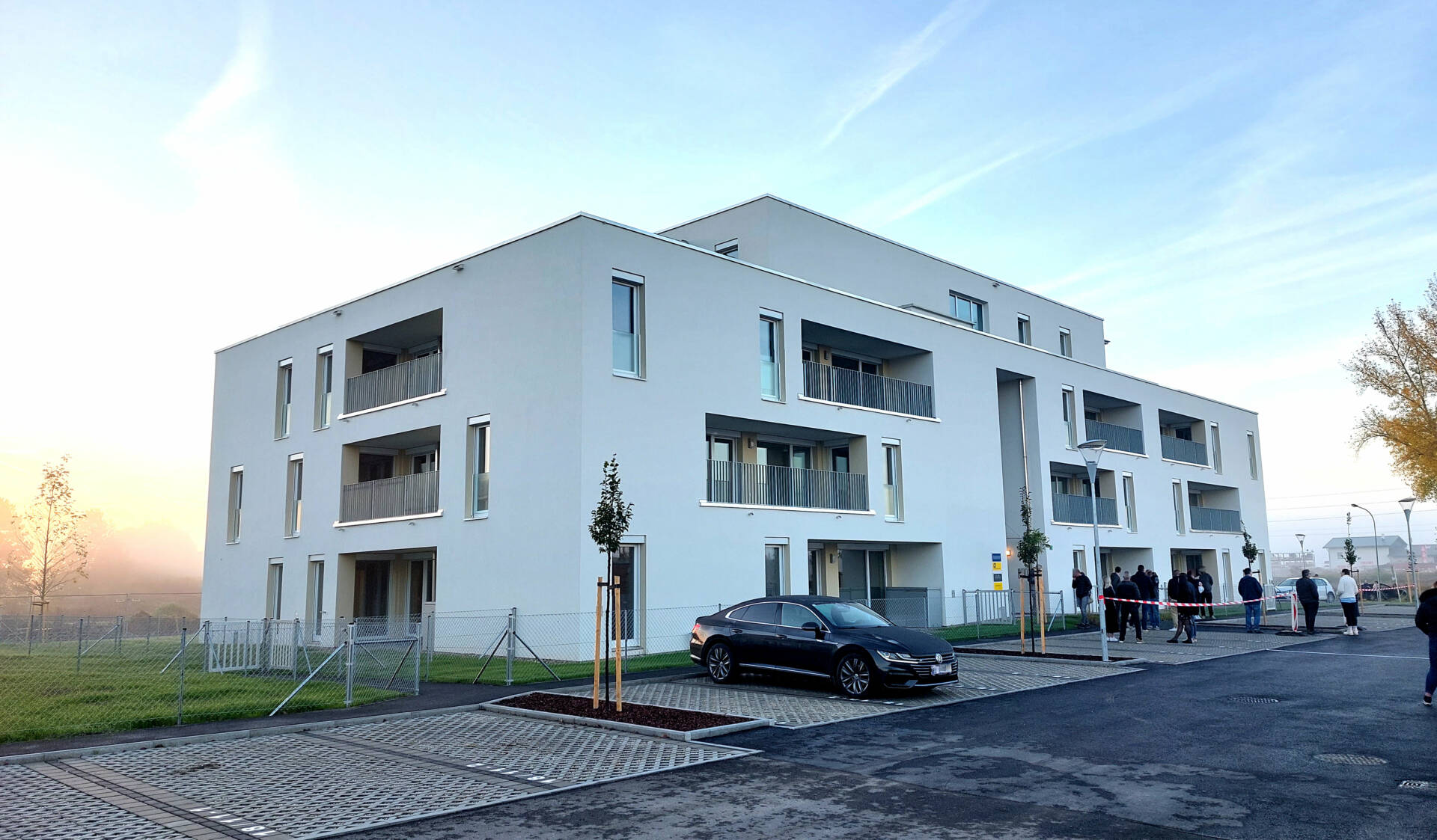 Neubau einer Wohnhausanlage, Bauteil 6 in Kirchberg am Wagram durch die Bauunternehmen Schubrig Krems und Lang