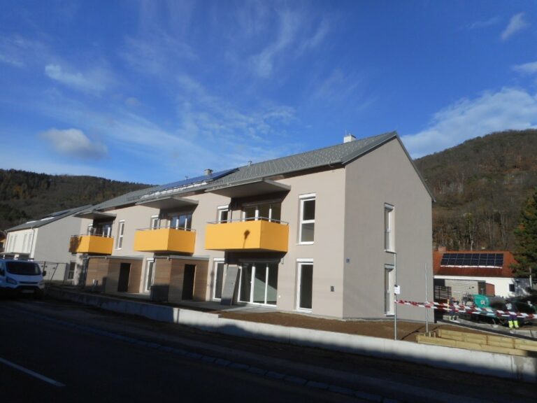 Neubau einer Wohnhausanlage in Senftenberg durch das Bauunternehmen Schubrig Krems.